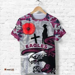 sea eagles t shirt anzac day aboriginal style