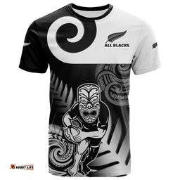 new zealand silver fern rugby t shirt all black maori koru