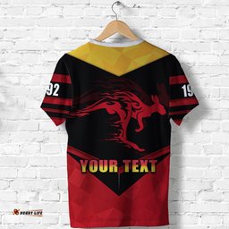 custom personalised wa reds t shirt red kangaroos