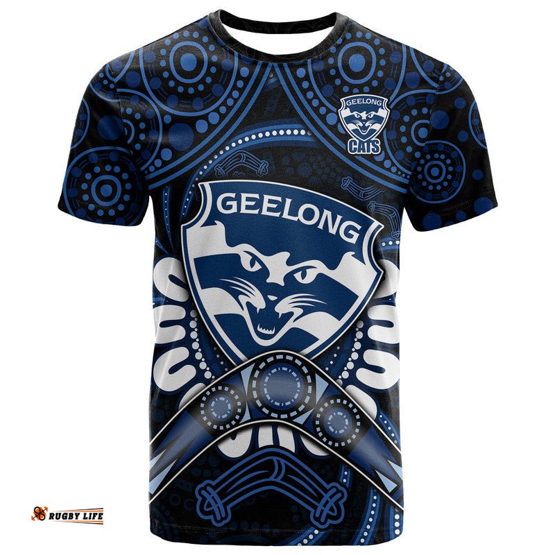 cats football t shirt boomerang indigenous dots