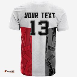 custom personalised saints football t shirt st kilda indigenous custom text and number