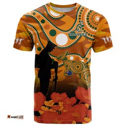 wallabies rugby anzac t shirt aboriginal camouflage lest we forget