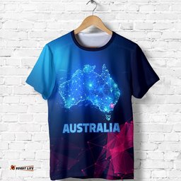 t shirt australia map t shirt polygon unisex