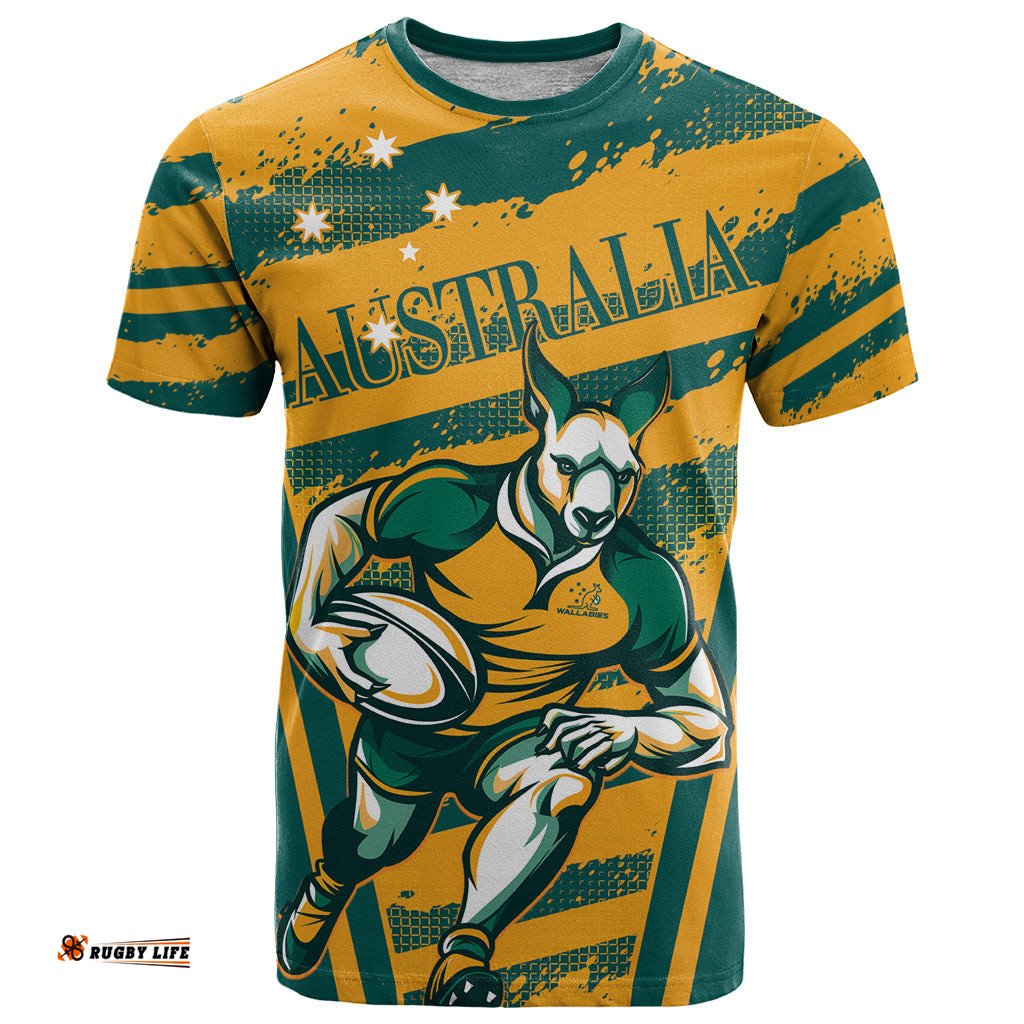 custom australia rugby t shirt wallabies mascots indigenous aboriginal version