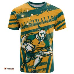 custom australia rugby t shirt wallabies mascots indigenous aboriginal version
