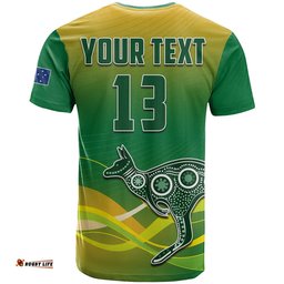 custom text and number australia rugby t shirt champions rlwc kangaroos world cup rugby