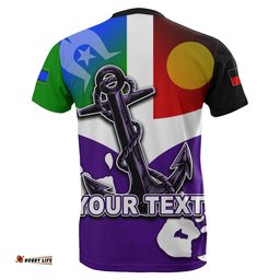 custom personalised naidoc fremantle t shirt freo flag