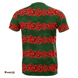 rabbitohs t shirt poppy flowers