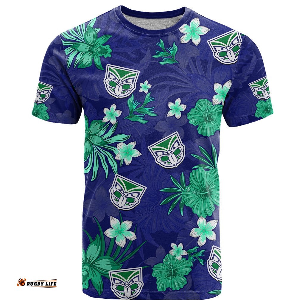 warriors rugby t shirt beautiful floral pattern spring summer vibe