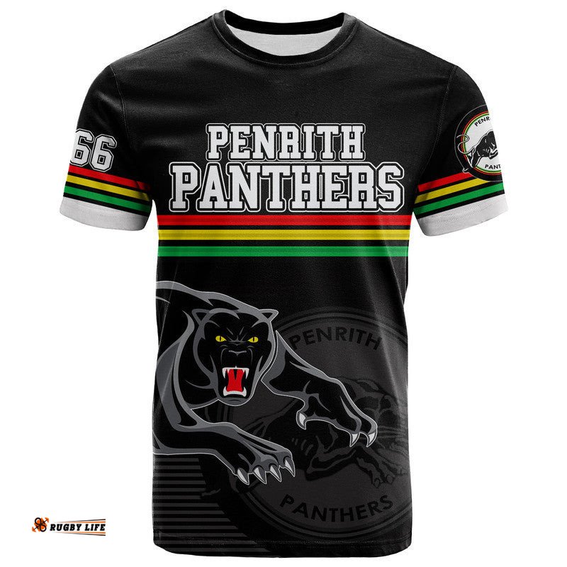 custom personalised penrith panthers retro 1966 t shirt black