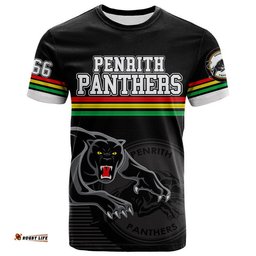custom personalised penrith panthers retro 1966 t shirt black