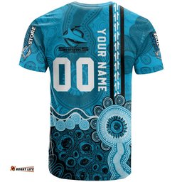 cronulla sutherland sharks aboriginal t shirt rugby indigenous kangaroo tracks nrl