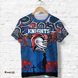 custom personalised knights t shirt newcastle anzac day aboriginal