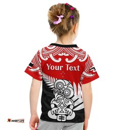 custom personalised waitangi day t shirt tino rangatiratanga flag with tiki maori fern