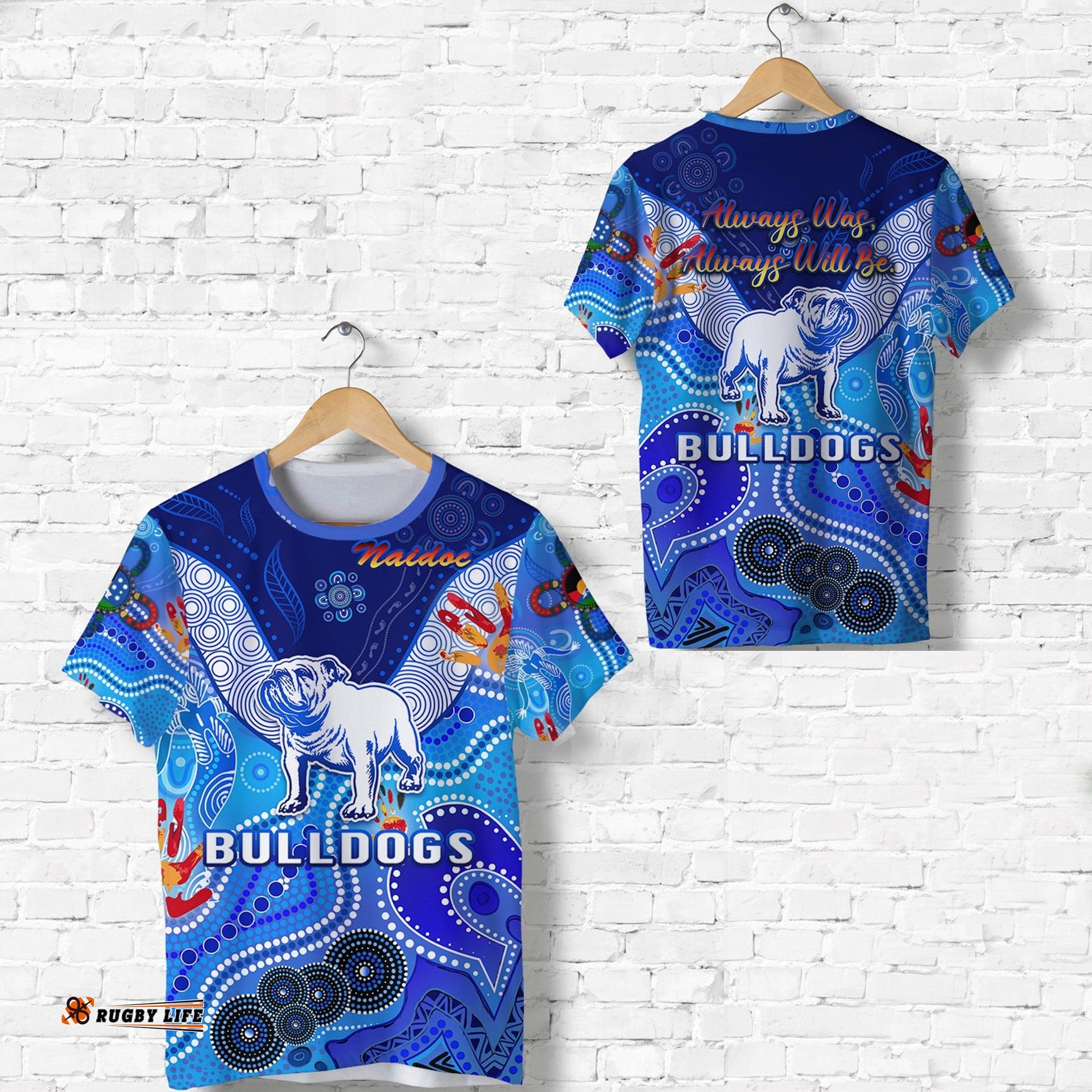 canterbury bankstown bulldogs t shirt naidoc heal country heal our nation gradient blue