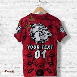 custom personalised west football club alice springs anzac t shirt the bloods indigenous vibes red