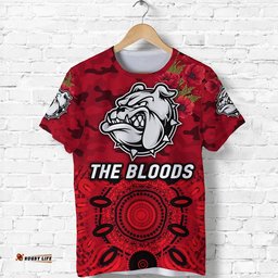 custom personalised west football club alice springs anzac t shirt the bloods indigenous vibes red