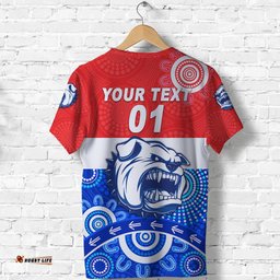 custom personalised western aranda bulldogs t shirt hermannsburg indigenous version custom text and number
