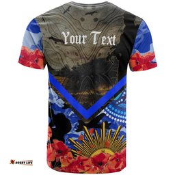 bulldogs rugby t shirt custom anzac bulldogs with remembrance poppy aboriginal t shirt rlt13