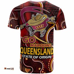 queensland rugby league team t shirt custom queensland maroons rugby ball state of origin t shirt rlt14