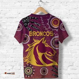 brisbane broncos t shirt indigenous country style