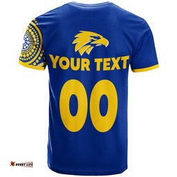 custom personalised mt allan eagles t shirt aboriginal dot painting