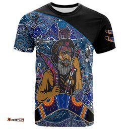 australian boomerang t shirt indigenous australia blue graceful