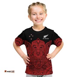 custom text and number new zealand tiki rugby t shirt nz maori koru pattern ver.03