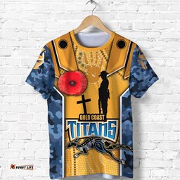 titans t shirt gold coast anzac day armor version