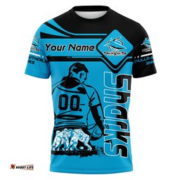 cronulla sutherland sharks t shirt personalized pentagon style nrl