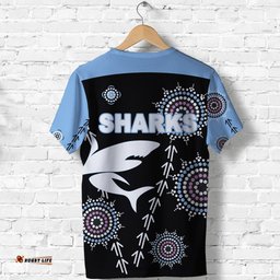cronulla t shirt sharks simple indigenous black