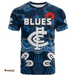 blues anzac 2022 t shirt carlton football aboriginal poppy