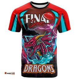 st george rugby t shirt custom final series champions dragons rugby league personalised player and number t shirt