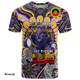 custom naidoc week 2024 storm t shirt mascot rugby dt02