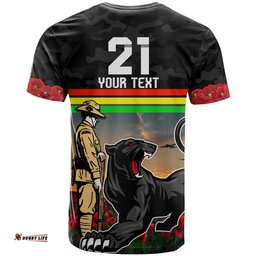 custom panthers rugby anzac day t shirt soldiers poppy field 2024