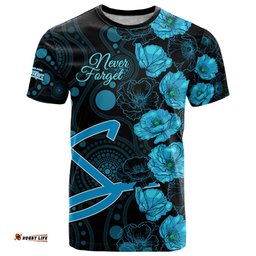 strikers cricket never forget custom t shirt anzac day with poppy aboriginal