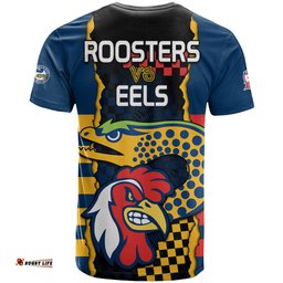 nrl eels combine roosters rugby t shirt sporty style