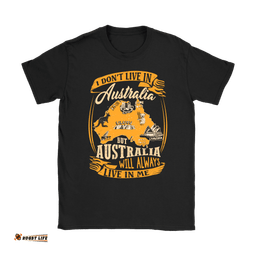 t shirt australia map t shirt animal symbol unisex