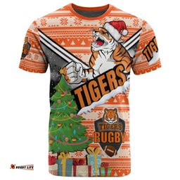 tigers rugby t shirt custom christmas tree tigers rugby ball t shirt
