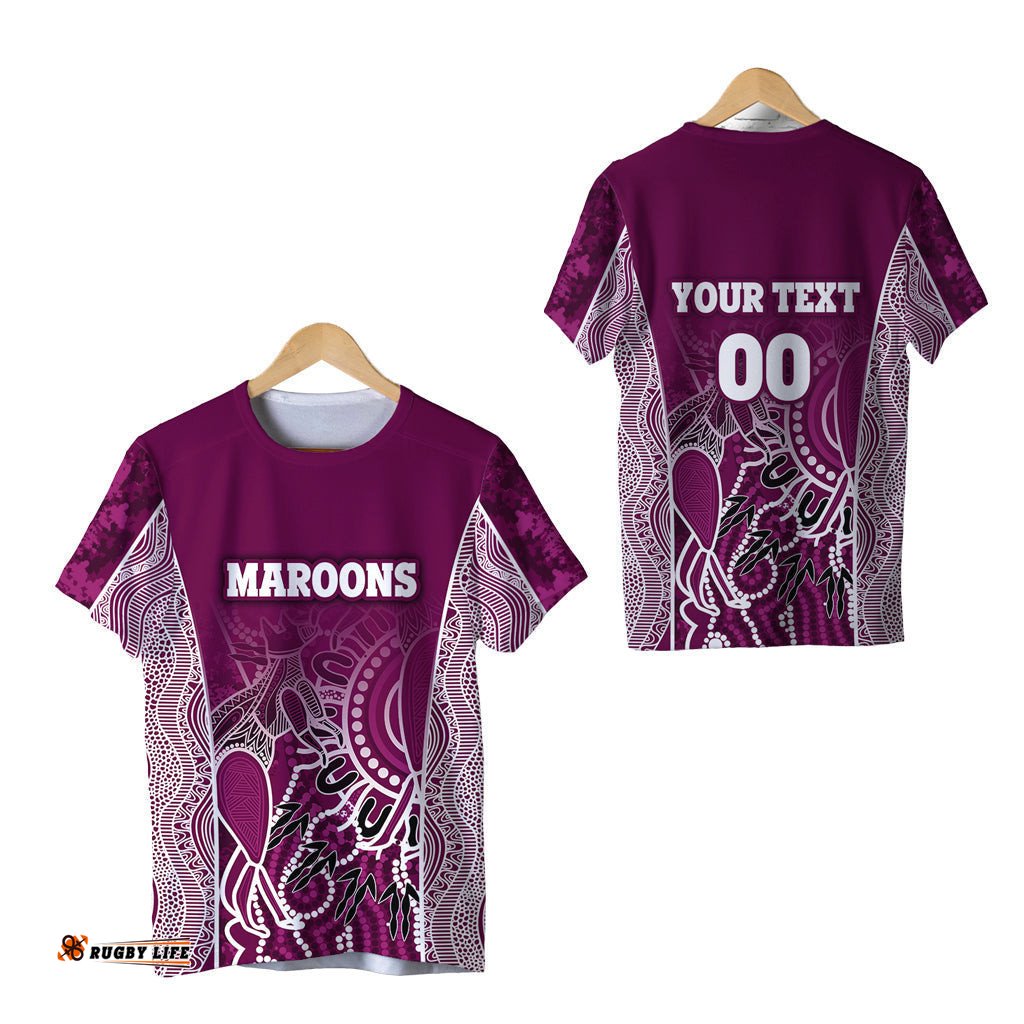 custom personalised queensland t shirt maroons simple style