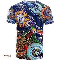 custom naidoc week 2024 western bulldogs t shirt australia aboriginal dot painting dt02