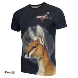 t shirt kangaroo t shirt aus flag moon unisex