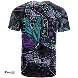 australia indigenous t shirt teal purple ribbon butterfly aboriginal arts
