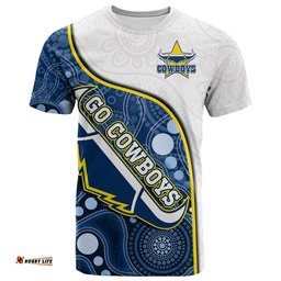 cowboys rugby t shirt indigenous pattern 2022 premiers sporty style