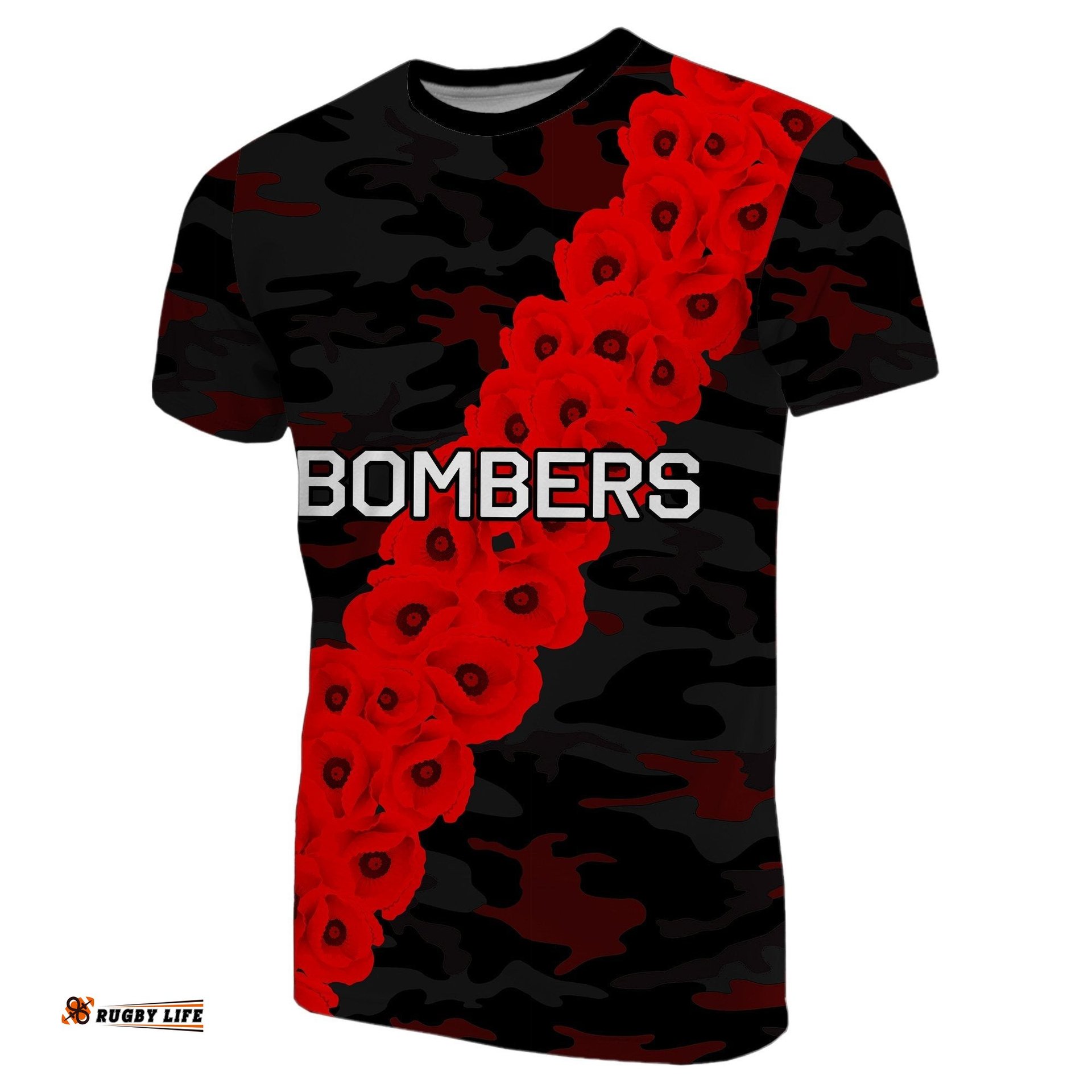 bombers t shirt anzac day army patterns