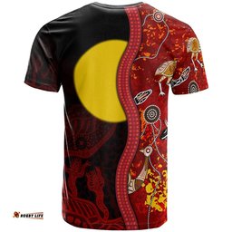 custom aboriginal t shirt red indigenous flag