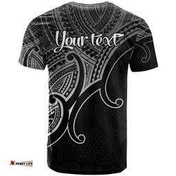 custom aotearoa maori koru t shirt polynesian pacific tribal black