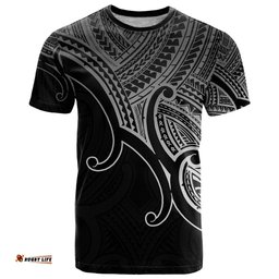 custom aotearoa maori koru t shirt polynesian pacific tribal black