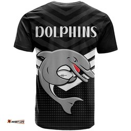 redcliffe dolphins rugby t shirt simple black style