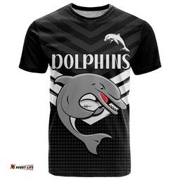 redcliffe dolphins rugby t shirt simple black style